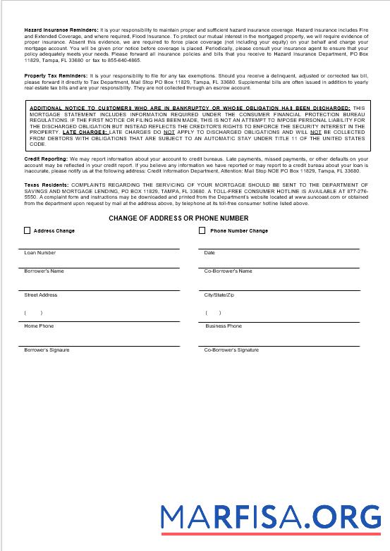 Realistic USA Suncoast bank mortgage statement in Word and PDF formats 3 real example